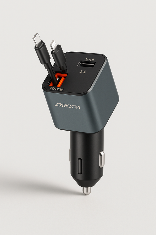 4-in-1 Retractable Cable Car Charger